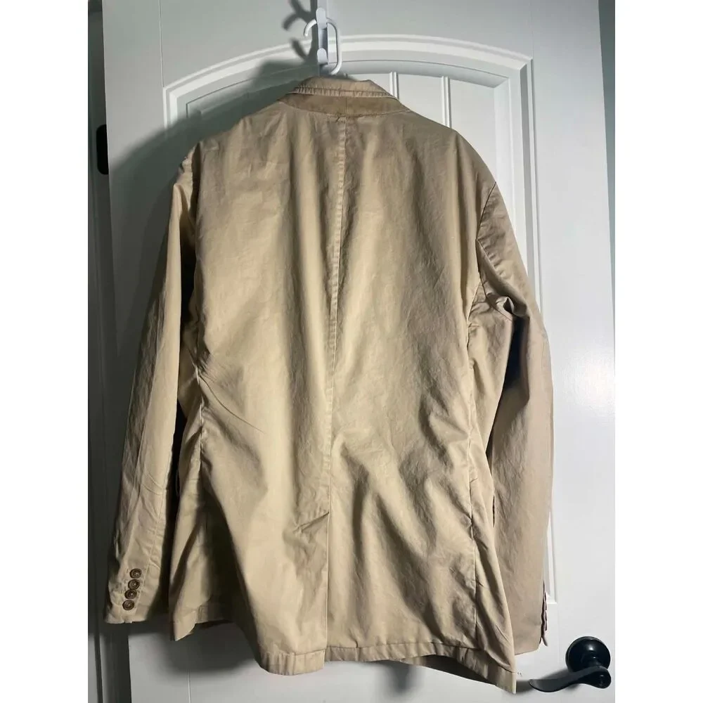 POLO RALPH LAUREN-Men Cotton Blazer-Goldish/Tan Color 48L